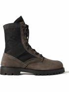 Belstaff - Trooper Oiled-Leather and Cotton-Canvas Boots - Black