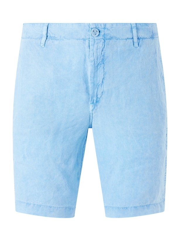 Photo: Vilebrequin - Straight-Leg Garment-Dyed Linen Shorts - Blue