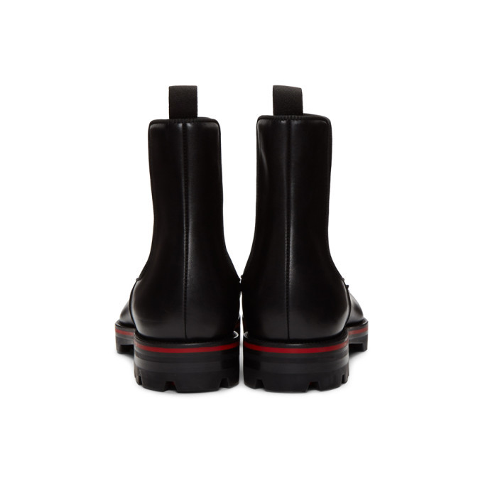Christian Louboutin Melon Spike Chelsea Black Studded Boots Melon Spikes leather Chelsea boots in black - Christian  main image 4