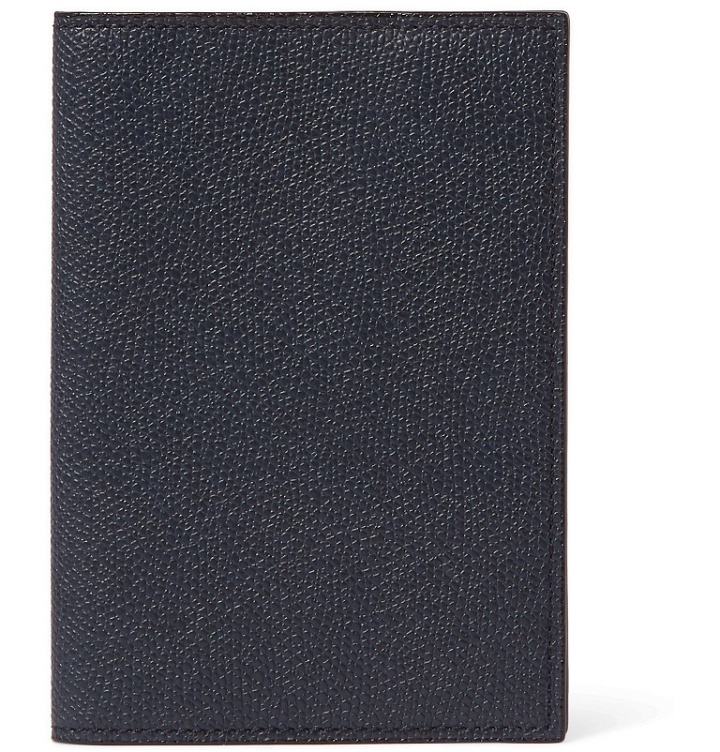 Photo: Valextra - Full-Grain Leather Passport Cover - Blue