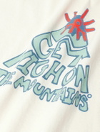 DISTRICT VISION - Garment-Dyed Printed Cotton-Jersey T-Shirt - White
