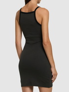 COURREGES Contrast Cotton Jersey Mini Dress