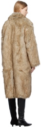 TOTEME Beige Vented Faux-Fur Coat