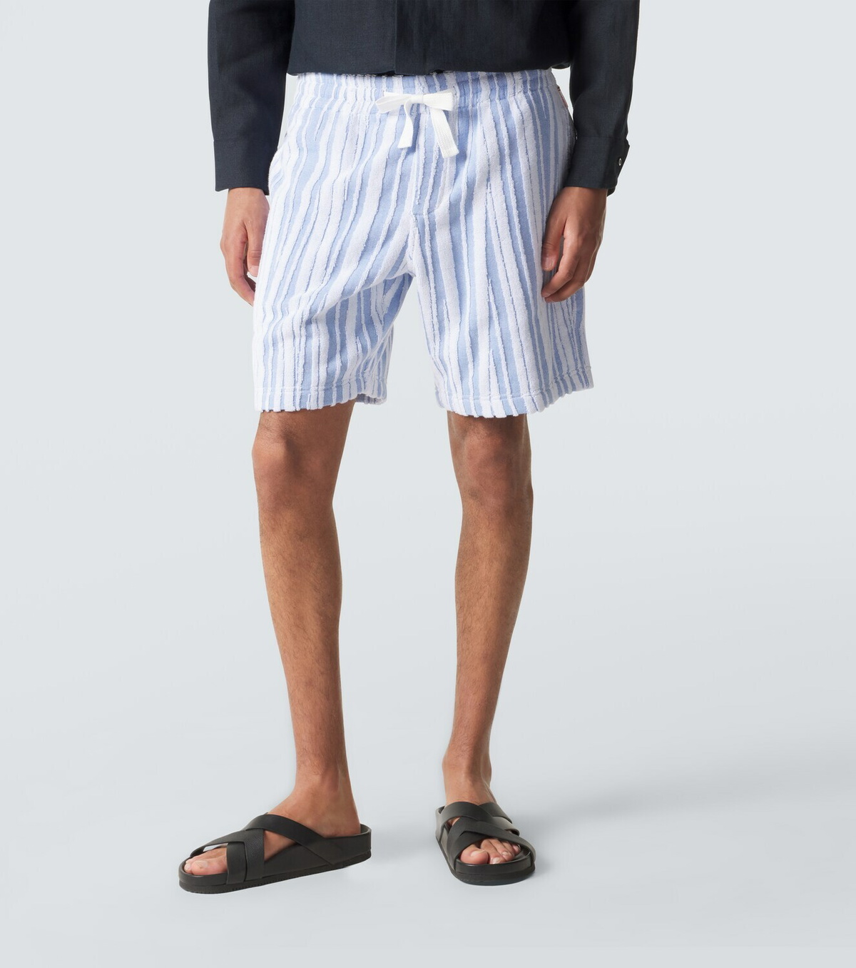 Orlebar Brown Trevon striped cotton toweling shorts