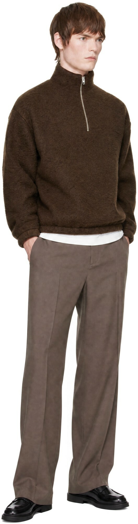 Jil Sander Taupe Wool Trousers