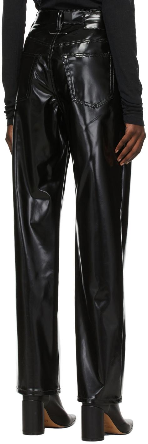 Maison Margiela Faux Patent Leather Pants in Black for Men