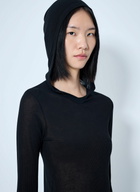 Rick Owens Long Sleeve Hooded Top