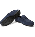 Tod's - Gommino Suede Driving Shoes - Men - Navy