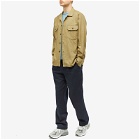 Universal Works Men's Soft Flannel Utility Overshirt in Olive
