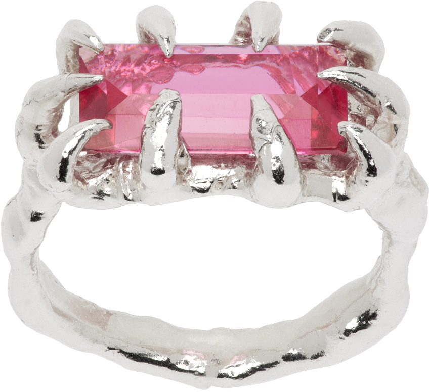 Harlot Hands SSENSE Exclusive Silver Veil Ring