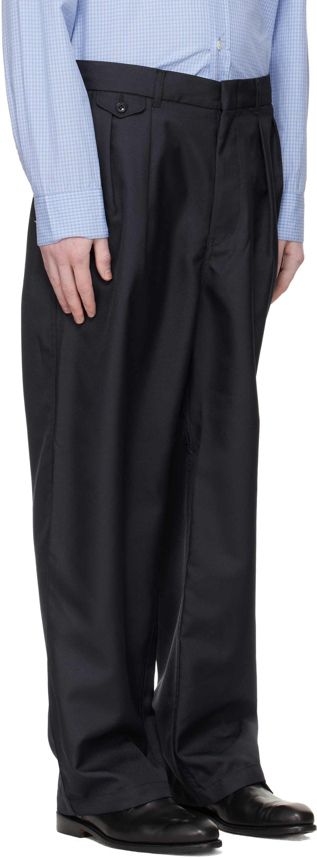 nanamica Navy Polyester Twill Club Trousers