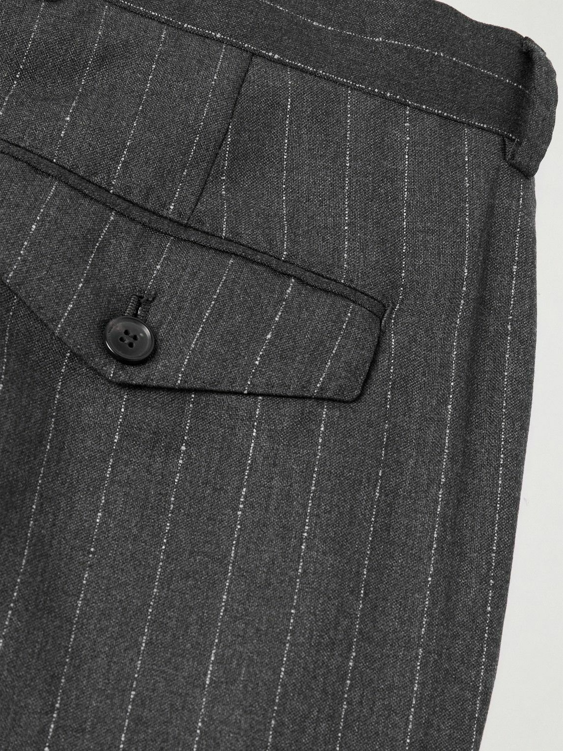 Paul Smith - Straight-Leg Pinstriped Wool Trousers - Gray