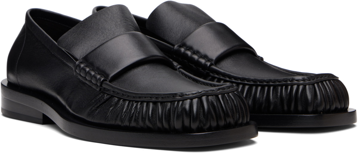 Jil Sander Black Square Toe Loafers