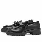 Versace Women's Loafer in Black/Palladium