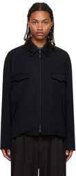 Y's For Men Black Flap Pocket Jacket