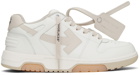 Off-White White & Beige Out Of Office Sneakers