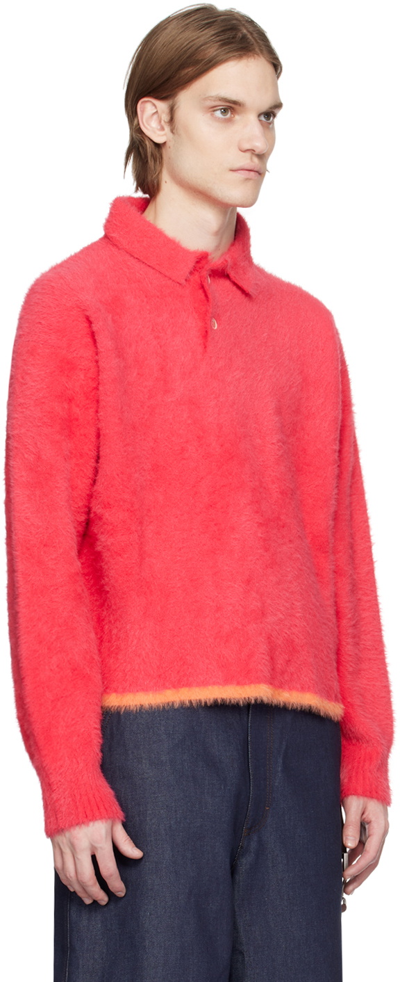 Jacquemus Pink Le Raphia 'Le Polo Neve' Polo Jacquemus