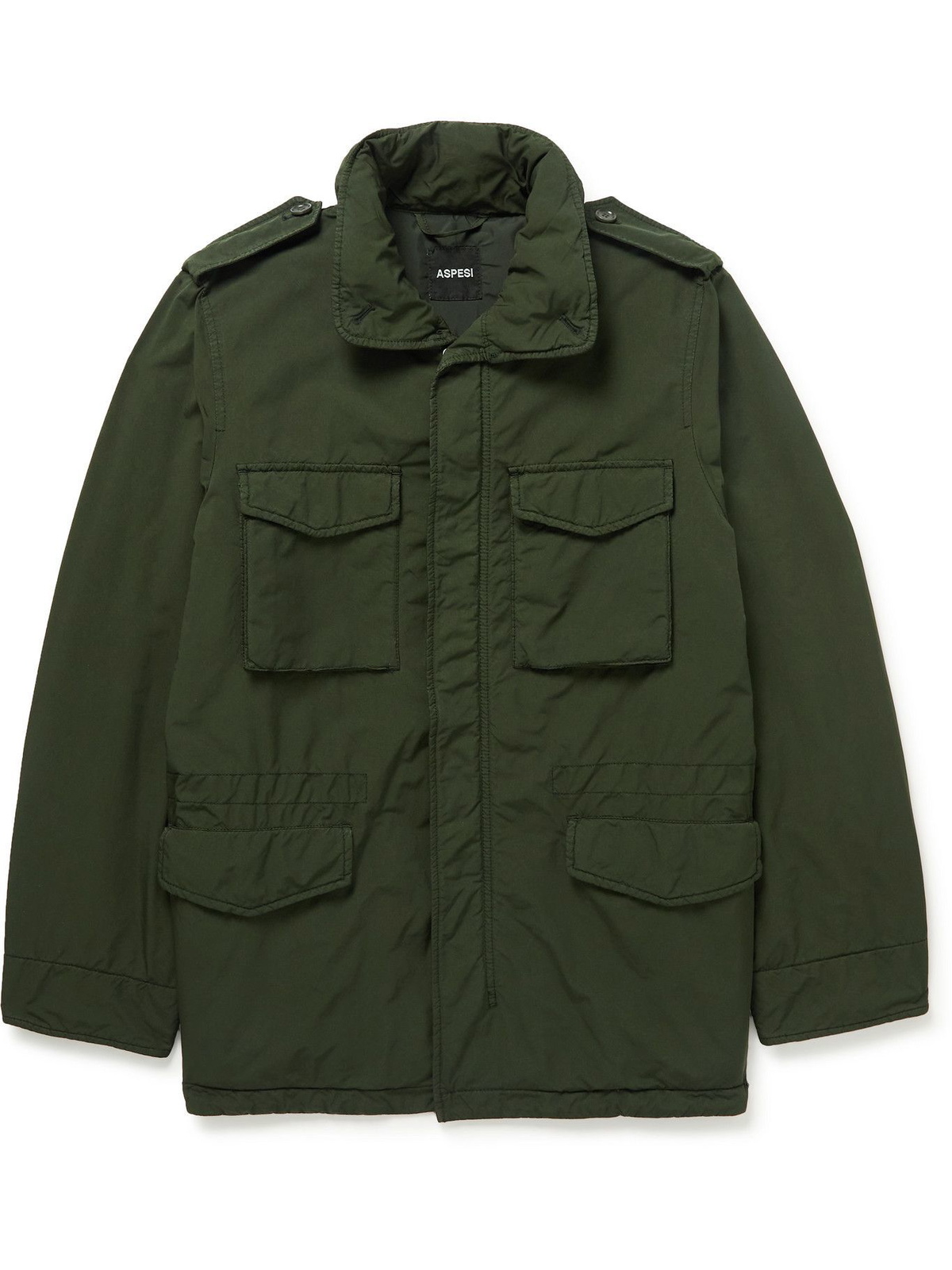 Aspesi - Garment-Dyed Padded Shell Field Jacket - Green Aspesi