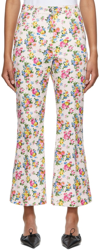 Photo: Sportmax Pink Printed Trousers