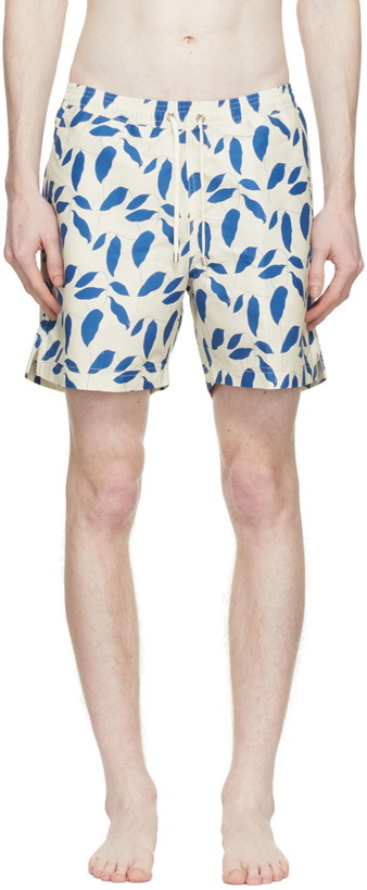 Photo: Sunspel Off-White Recycled Polyester Swim Shorts