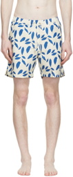 Sunspel Off-White Recycled Polyester Swim Shorts