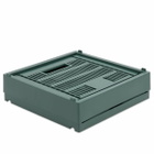 HAY Cube Recycled Colour Crate in Dark Green 