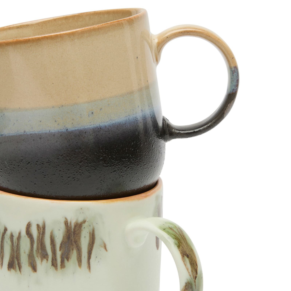 HKliving Café Mugs - Set of 4 in Abstract 