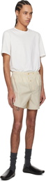 The Row Off-White & Green Nicasio Shorts