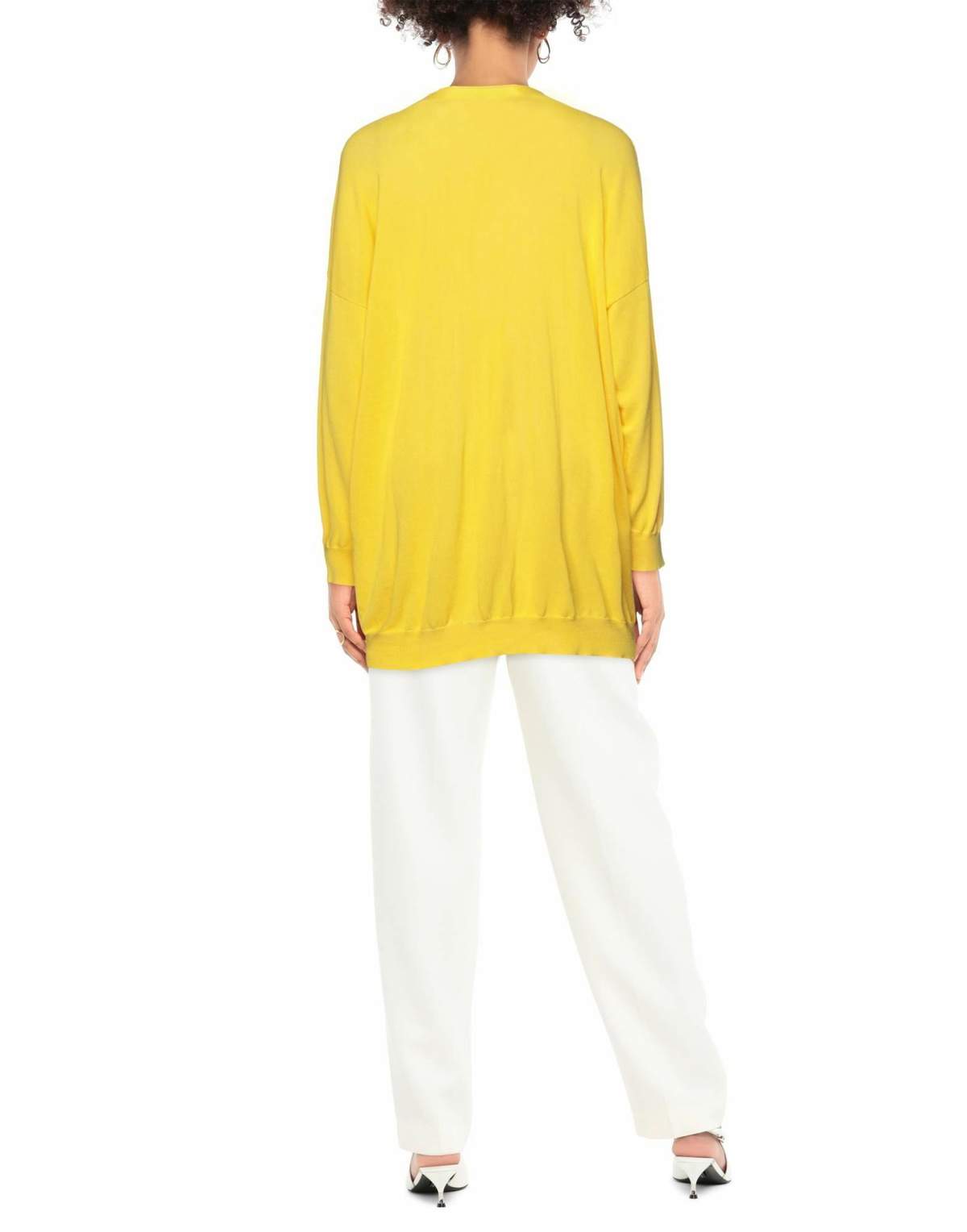 Manila Grace Womens Cardigan in Yellow