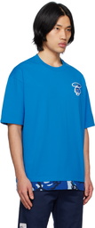 AAPE by A Bathing Ape Blue Camouflage T-Shirt