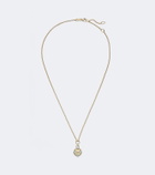 FoundRae Reverie 18kt gold pendant necklace with diamonds and topaz