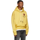 Palm Angels Yellow Flowers Cropped Hoodie