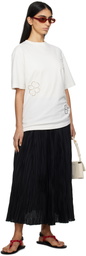 MSGM Black Pleated Midi Skirt