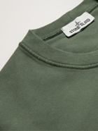 Stone Island - Logo-Appliquéd Cotton-Jersey Sweatshirt - Green