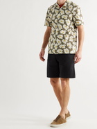 MR P. - Dock Garment-Dyed Cotton-Twill Elasticated Shorts - Black