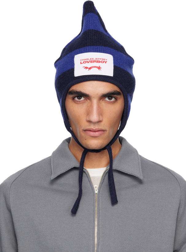 Photo: Charles Jeffrey LOVERBOY Blue Spike Bonnet Beanie