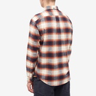 Portuguese Flannel Men's Anonimo Button Down Check Shirt in Ecru/Orange/Navy