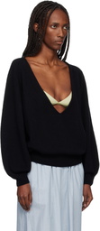 Baserange Black Soar V-Neck Sweater