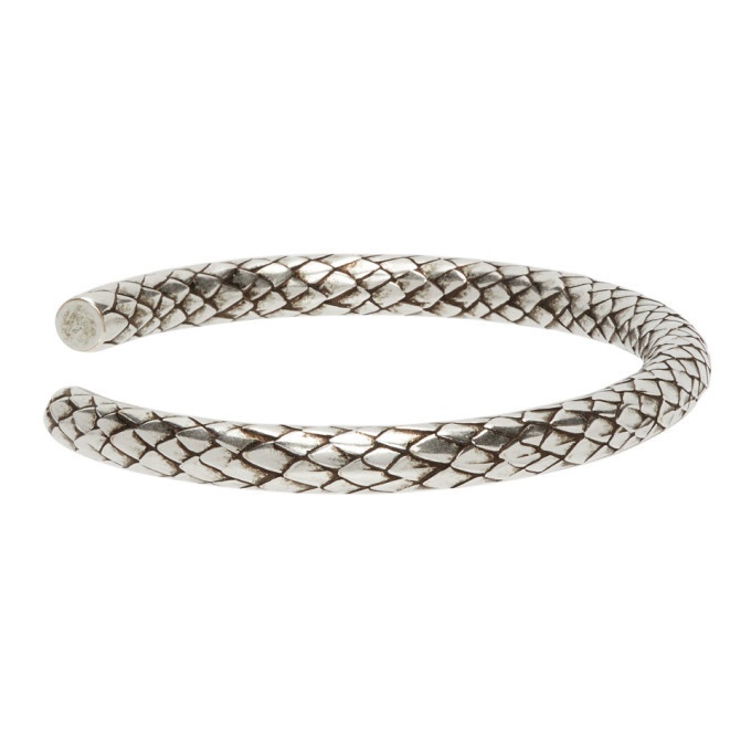 Saint Laurent Silver Snake bracelet
