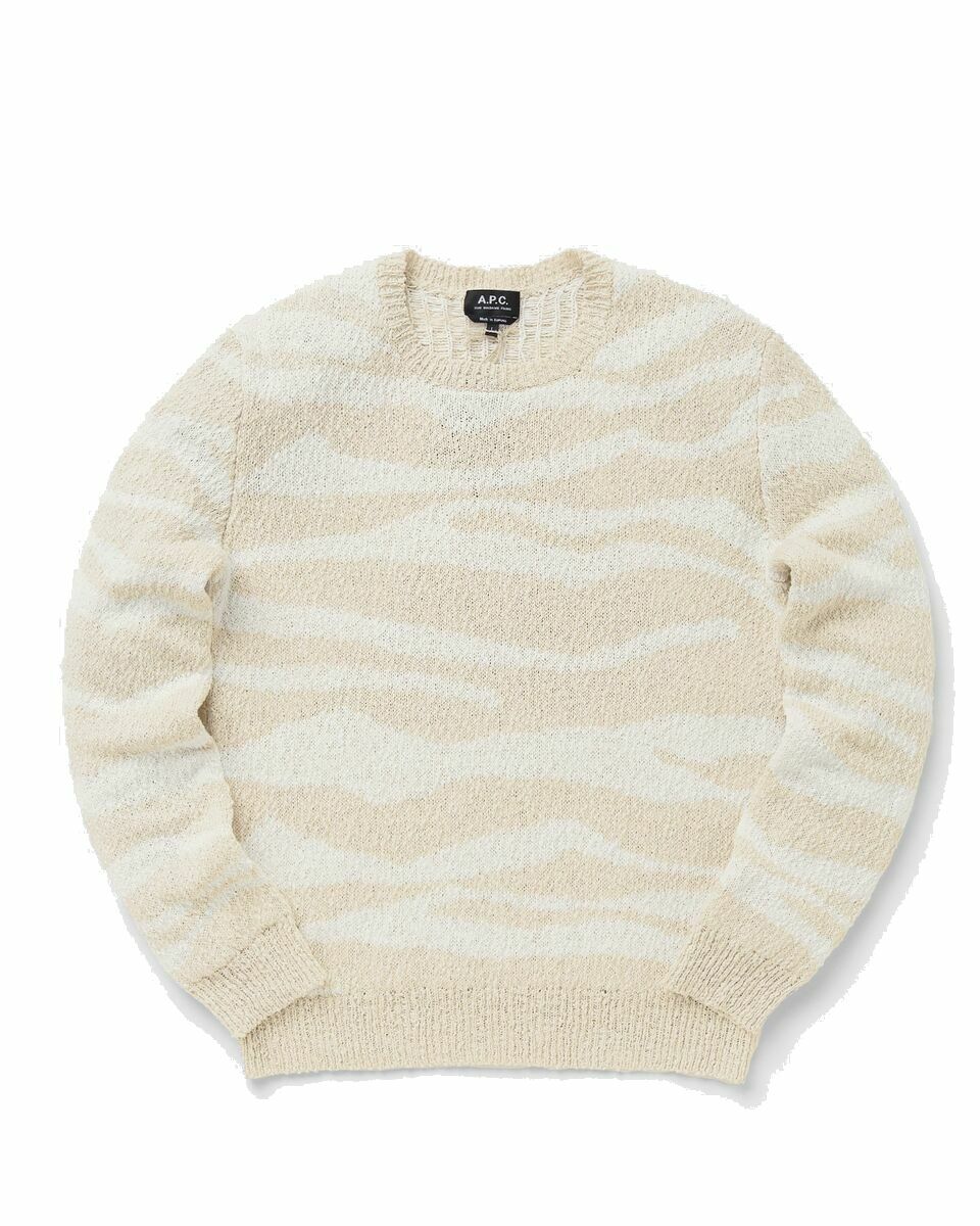 Photo: A.P.C. Pull Alastor White|Beige - Mens - Pullovers