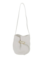 Little Liffner White Crossbody Bag With Single Shoulder Strap And Buckle Closure In Leather Woman