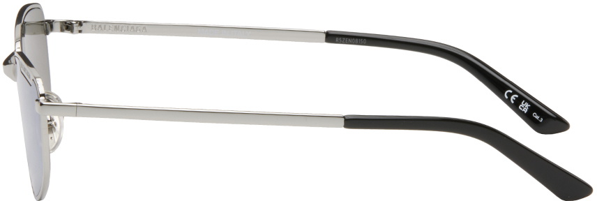 Balenciaga Silver Cat-Eye Sunglasses Balenciaga