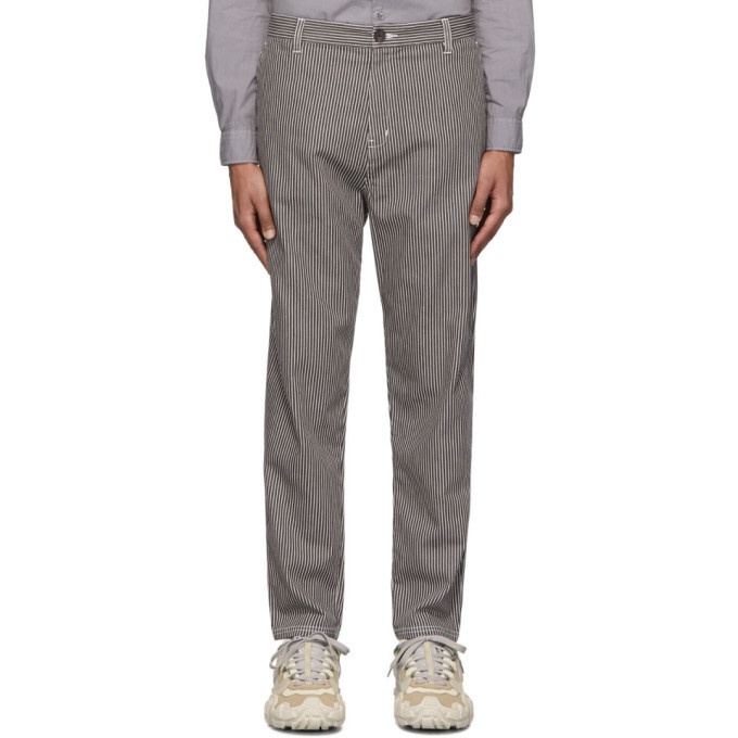 Photo: Robert Geller Grey and Off-White The Striped Tapered Trousers