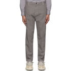 Robert Geller Grey and Off-White The Striped Tapered Trousers