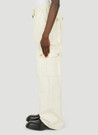 Drawstring Cargo Pants in Cream