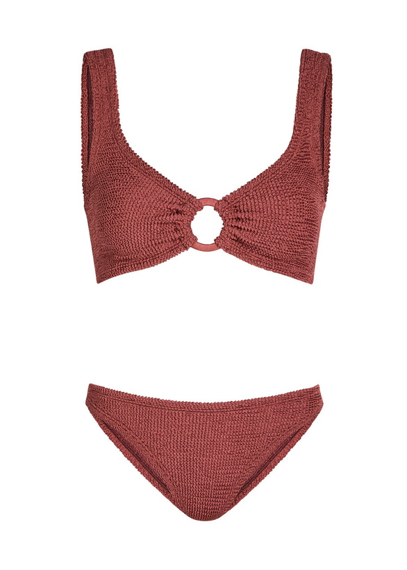 Photo: Hunza G Julia Hoop Crinkle Bikini - Rose - One Size
