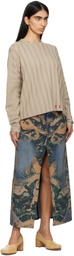Eckhaus Latta Beige Keyboard Sweater