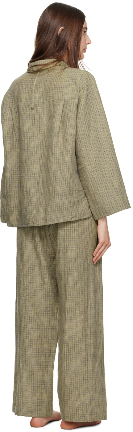 Deiji Studios Khaki 'The Drawcord' Pyjama Set