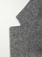 Brunello Cucinelli - Herringbone Wool and Cashmere-Blend Blazer - Gray