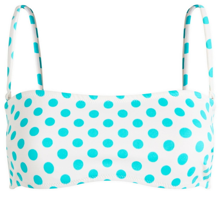 Photo: Fruity Booty Women's Frizzante Bikini Top in Aqua White